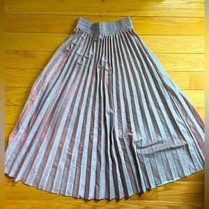 Pink sparkly midi skirt